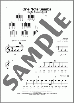 One Note Samba (Samba De Uma Nota So)（Pat Thomas）のピアノソロ楽譜のサンプル画像