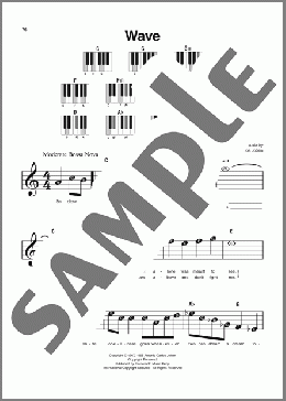 Wave（Antonio Carlos Jobim）のピアノソロ楽譜のサンプル画像