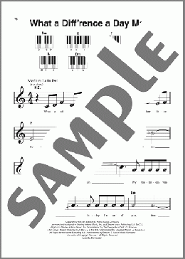 What A Diff'rence A Day Made（Stanley Adams）のピアノソロ楽譜のサンプル画像