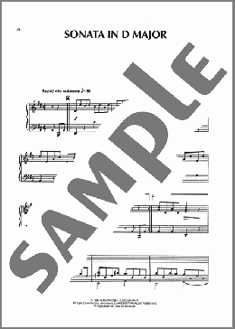 Sonata In D Major（Michael W. Smith）のピアノソロ楽譜のサンプル画像