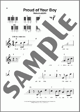 Proud Of Your Boy (from Aladdin)（Howard Ashman）のピアノソロ楽譜のサンプル画像