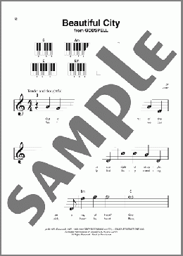 Beautiful City (from Godspell)(Stephen Schwartz)のピアノソロ楽譜のサンプル画像