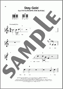 Stay Gold (from The Outsiders)（Zachry Chance Bearden）のピアノソロ楽譜のサンプル画像