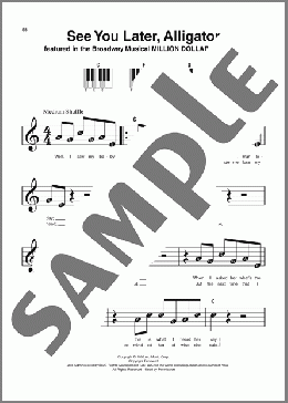 See You Later, Alligator（Bill Haley & His Comets）のピアノソロ楽譜のサンプル画像