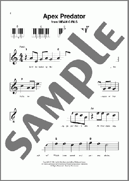 Apex Predator (from Mean Girls: The Broadway Musical)（Nell Benjamin/Jeff Richmond/Jeff Richmond & Nell Benjamin）のピアノソロ楽譜のサンプル画像