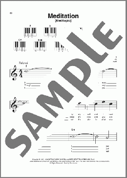 Meditation (Meditacao)（Norman Gimbel/Newton Mendonca/Antonio Carlos Jobim）のピアノソロ楽譜のサンプル画像