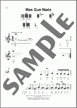 Mas Que Nada（Sergio Mendes）のピアノソロ楽譜のサンプル画像