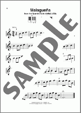 Malaguena(Marian Banks/Ernesto Lecuona)のピアノソロ楽譜のサンプル画像