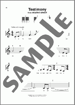 Testimony (from Amazing Grace)（Christopher Smith）のピアノソロ楽譜のサンプル画像