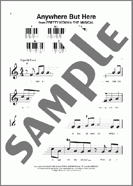 Anywhere But Here (from Pretty Woman: The Musical)（Bryan Adams）のピアノソロ楽譜のサンプル画像