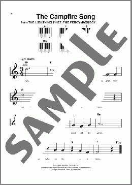 The Campfire Song (from The Lightning Thief: The Percy Jackson Musical)(Rob Rokicki)のピアノソロ楽譜のサンプル画像