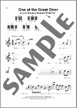 One Of The Great Ones (from A Bronx Tale)（Glenn Slater）のピアノソロ楽譜のサンプル画像