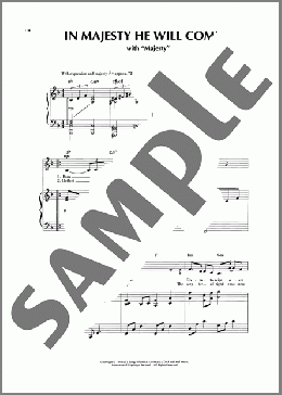 In Majesty He Will Come（Sandi Patty/Sandi Patti）のピアノ & ボーカル楽譜のサンプル画像