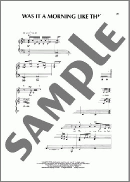 Was It A Morning Like This?（Sandi Patty/Sandi Patti）のピアノ & ボーカル楽譜のサンプル画像