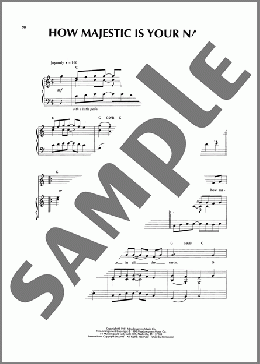 How Majestic Is Your Name（Sandi Patty/Sandi Patti）のピアノ & ボーカル楽譜のサンプル画像