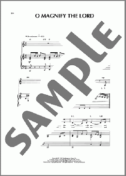 O Magnify The Lord（Sandi Patti）のピアノ & ボーカル楽譜のサンプル画像