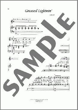 Greased Lightnin' (from Grease)（Warren Casey）のピアノ & ボーカル楽譜のサンプル画像