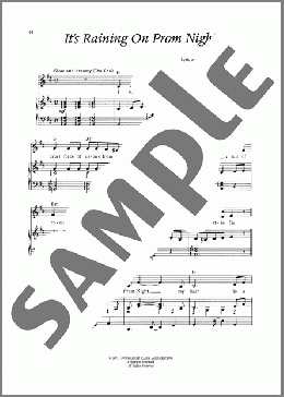 It's Raining On Prom Night (from Grease)（Warren Casey）のピアノ & ボーカル楽譜のサンプル画像