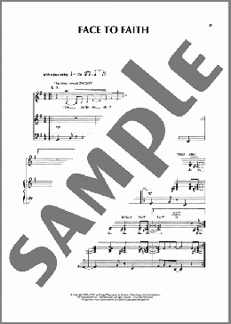 Face To Faith（Sandi Patty/Sandi Patti）のピアノ & ボーカル楽譜のサンプル画像