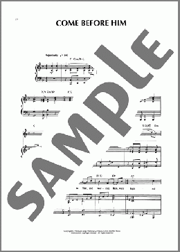 Come Before Him（Sandi Patty/Sandi Patti）のピアノ & ボーカル楽譜のサンプル画像