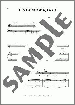 It's Your Song, Lord（Sandi Patti）のピアノ & ボーカル楽譜のサンプル画像