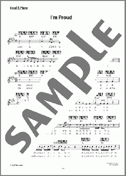 I'm Proud (ピアノコード付き )（華原 朋美）のピアノ弾き語り楽譜のサンプル画像