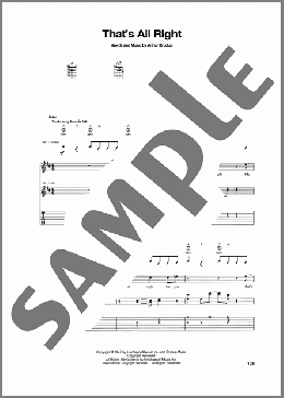 That's All Right（Elvis Presley）のギターソロ楽譜のサンプル画像