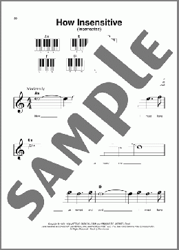 How Insensitive (Insensatez)（Astrud Gilberto）のピアノソロ楽譜のサンプル画像