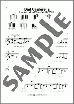 Bad Cinderella (from Andrew Lloyd Webber's Cinderella)（David Zippel/Andrew Lloyd Webber/Emerald Fennell）のピアノソロ楽譜のサンプル画像