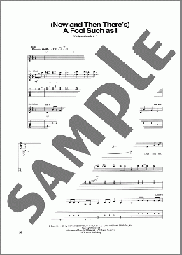 (Now And Then There's) A Fool Such As I（Elvis Presley）のギターソロ楽譜のサンプル画像