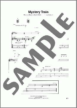 Mystery Train(Elvis Presley)のギターソロ楽譜のサンプル画像