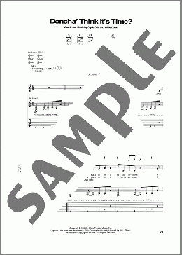 Doncha' Think It's Time?（Elvis Presley）のギターソロ楽譜のサンプル画像