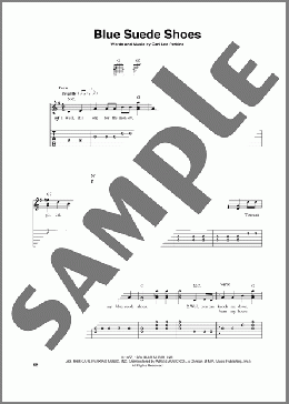 Blue Suede Shoes（Elvis Presley）のギターソロ楽譜のサンプル画像