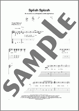 Splish Splash（Bobby Darin）のギターソロ楽譜のサンプル画像