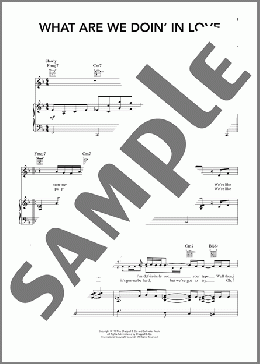 What Are We Doin' In Love（Dottie West）のピアノ & ボーカル & ギター楽譜のサンプル画像