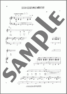 Just A Closer Walk With Thee（Patsy Cline）のピアノ & ボーカル楽譜のサンプル画像