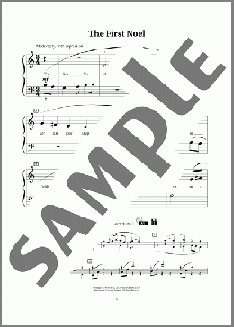 The First Noel（17th Century English Carol/W. Sandys' Christmas Carols）のピアノソロ楽譜のサンプル画像