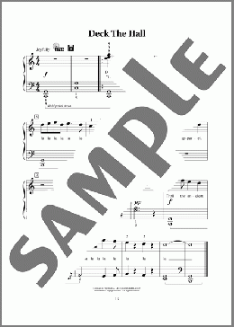 Deck The Hall(Traditional Welsh Carol)のピアノソロ楽譜のサンプル画像