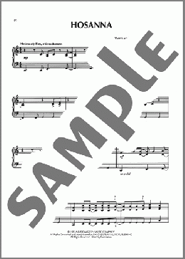 Hosanna（Michael W. Smith）のピアノソロ楽譜のサンプル画像