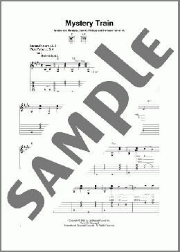 Mystery Train(Elvis Presley)のギターソロ楽譜のサンプル画像