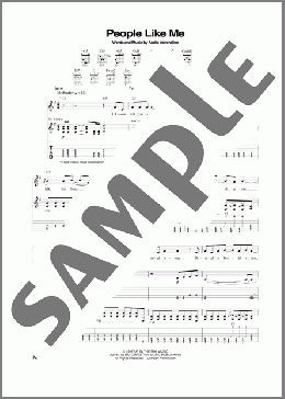 People Like Me（Audio Adrenaline）のギターソロ楽譜のサンプル画像