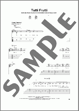 Tutti Frutti（Pat Boone/Little Richard）のギターソロ楽譜のサンプル画像