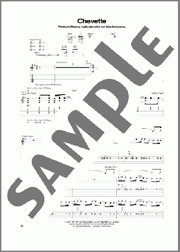 Chevette（Audio Adrenaline）のギターソロ楽譜のサンプル画像