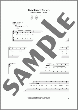 Rockin' Robin(Bobby Day/Michael Jackson)のギターソロ楽譜のサンプル画像