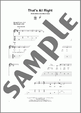 That's All Right(Elvis Presley)のギターソロ楽譜のサンプル画像