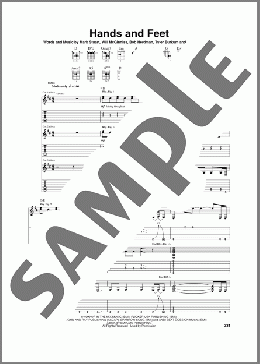 Hands And Feet(Audio Adrenaline)のギターソロ楽譜のサンプル画像