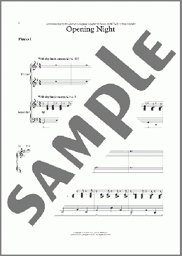 Opening Night(Mona Rejino)のピアノ連弾楽譜のサンプル画像