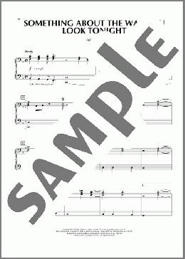 Something About The Way You Look Tonight（Elton John）のピアノ連弾楽譜のサンプル画像