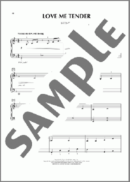 Love Me Tender（Elvis Presley）のピアノ連弾楽譜のサンプル画像