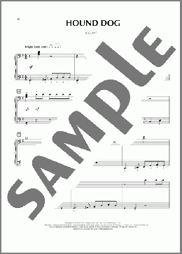 Hound Dog(Elvis Presley)のピアノ連弾楽譜のサンプル画像